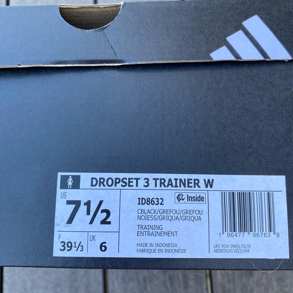 Adidas Dropset 3 Trainer W in Black and Gray
